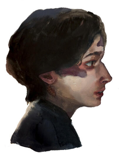 Acey, gouache, 2025